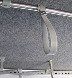 Over head grab strap for buses and subways.