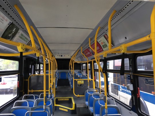 Photograph of SH-20N strap Hangers_New Flyer Bus_NYCTA_August 2017-1